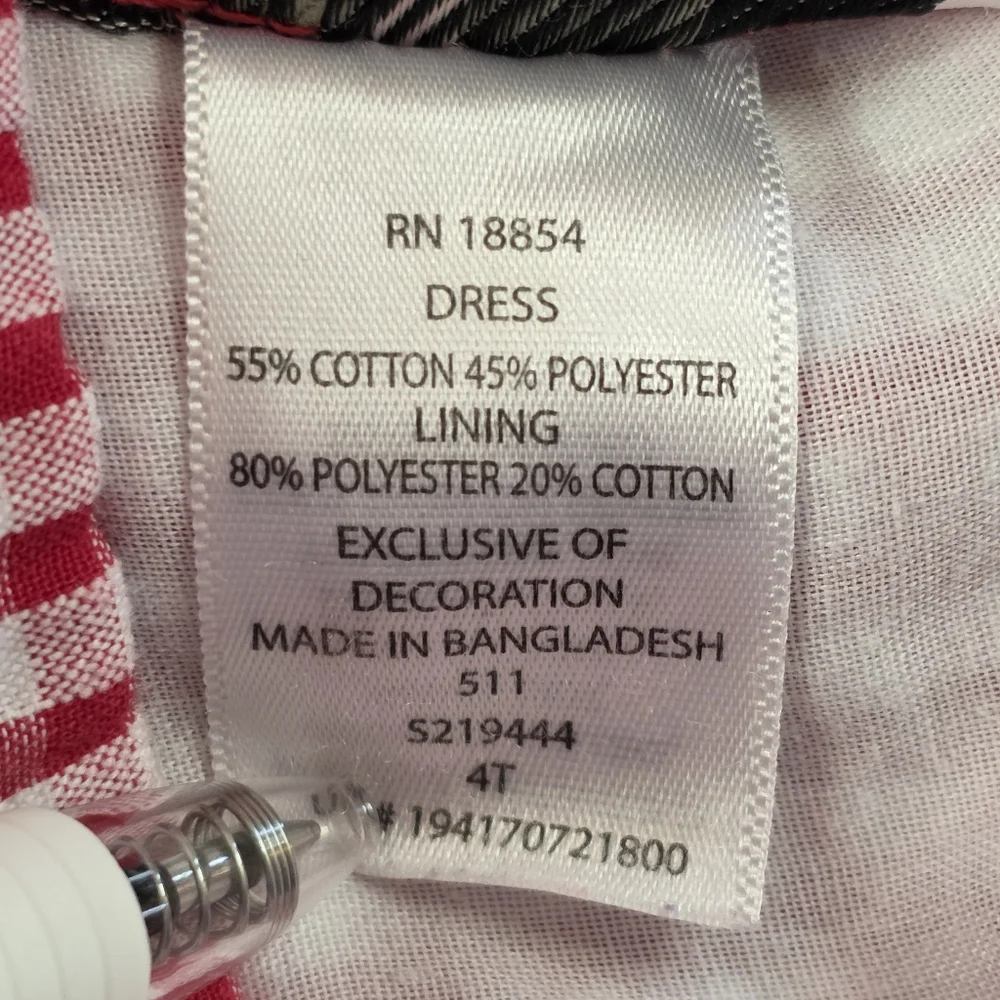 Girls 4T 4pc Spring Summer Dress Bundle Floral Gingham Cottagecore Embroidered - Picture 4 of 15